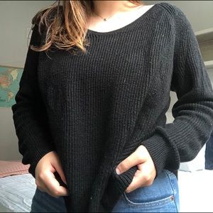 Black knit sweater